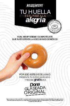 Krispy Kreme, Dona Glaseada Original gratis !!!! Por votar el 6 de junio