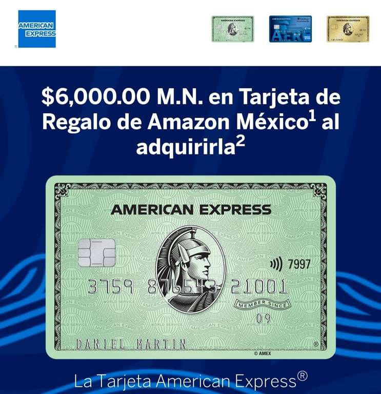 American Express: $6000.00 de regalo en Amazon al adquirir tarjeta Amex