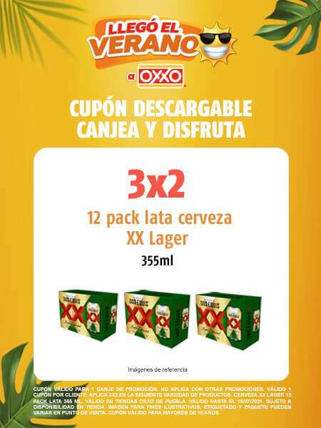 Oxxo: 3x2 XX lager 12 pack