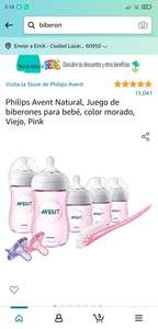 Amazon: Biberones Avent natural (rosa). Precio al momento de pagar.