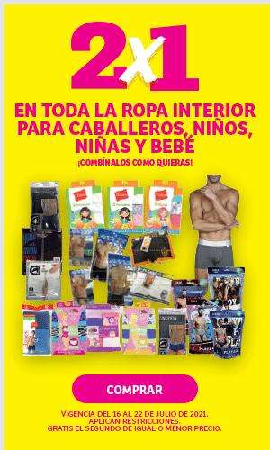 Soriana: Julio Regalado 2021: 2x1 en toda la ropa interior para caballeros, niños , niñas y bebés