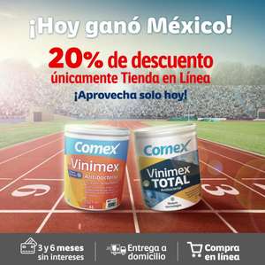 COMEX: 20% Cada que México Gane Medalla, También Pintura Gratis en Compras de Cubeta y Galón