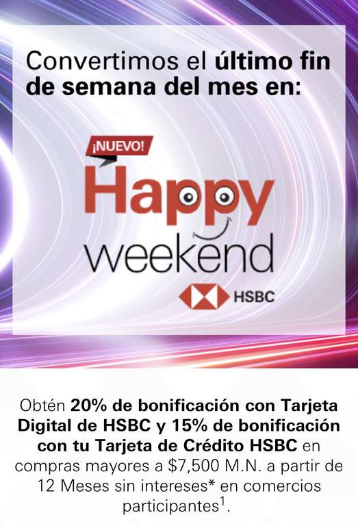 HSBC 20% de bonificación con tarjeta digital