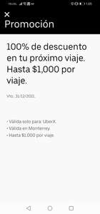 Uber gratis!!! *Monterrey*