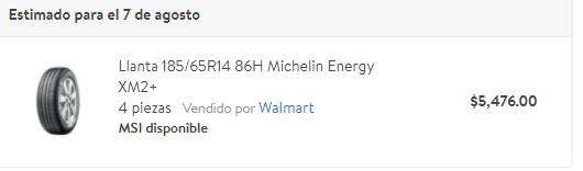 Walmart: Llantas michelin medidas 185 65 14