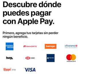 Banregio, HeyBanco, RappiPay con VISA disponible en Apple Pay