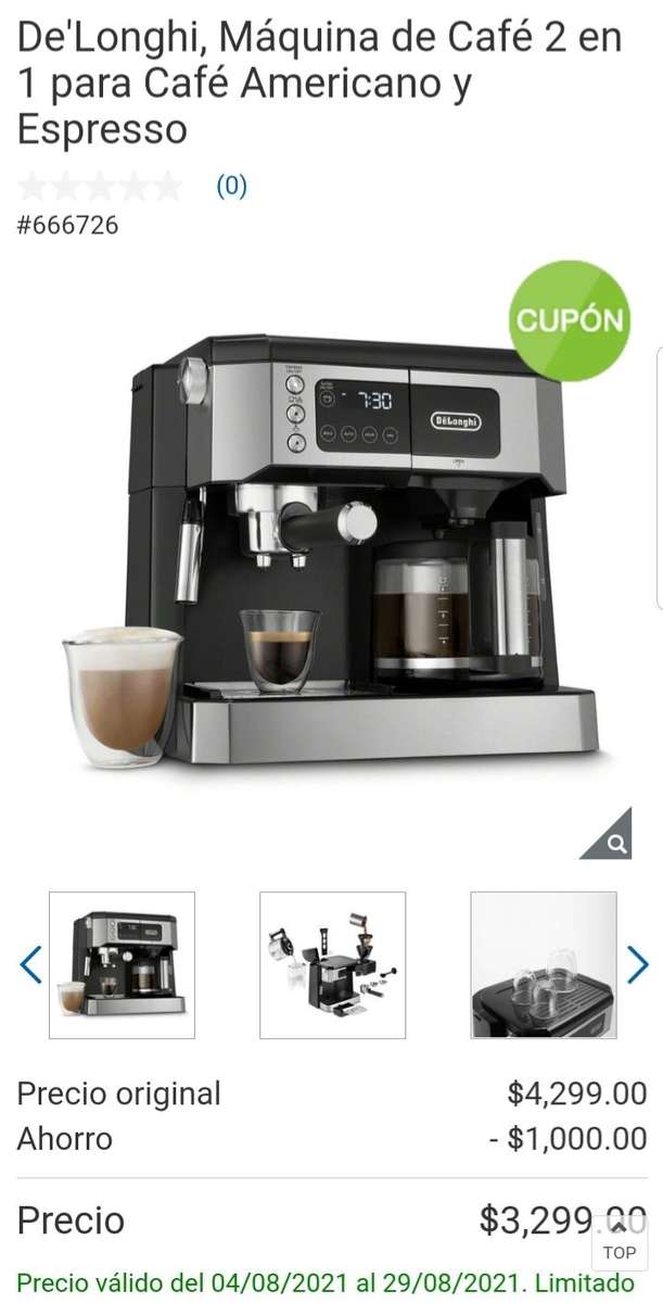 Costco, De'Longhi, Máquina de Café 2 en 1 para Café Americano y Espresso -  promodescuentos.com