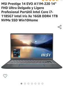 Amazon: Laptop MSI Prestige 14 EVO