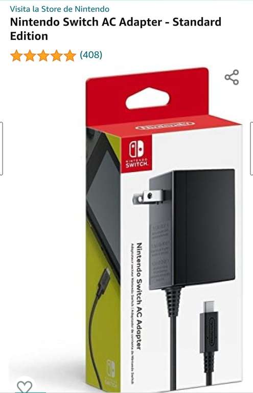 Amazon: Nintendo Switch AC Adapter - Standard Edition