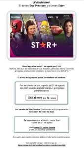 izzi: Star+ Gratis si ya tienes Star Premium contratado