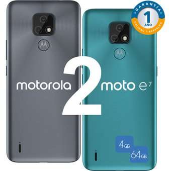 Linio: Combo 2 Celular Motorola Moto E7 6.5"