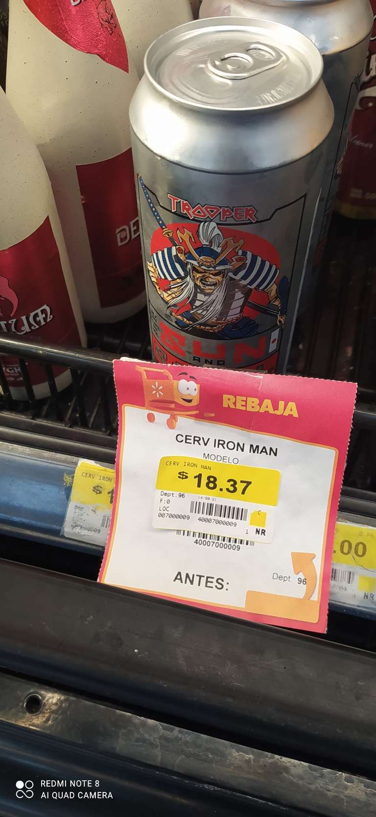 Walmart: cerveza Iron Maiden