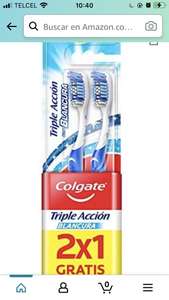 Amazon: Colgate cepillo dental triple acción blancura medio