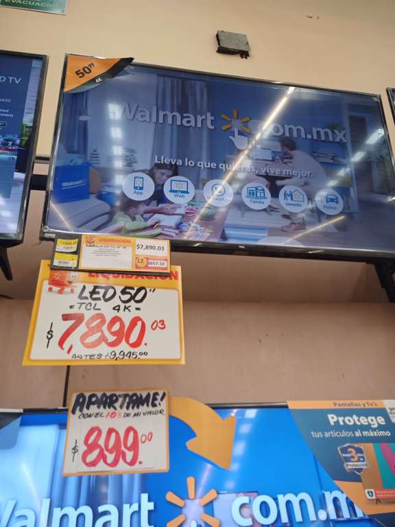 Walmart Refinería pantalla TCL 4K en primera liquidación