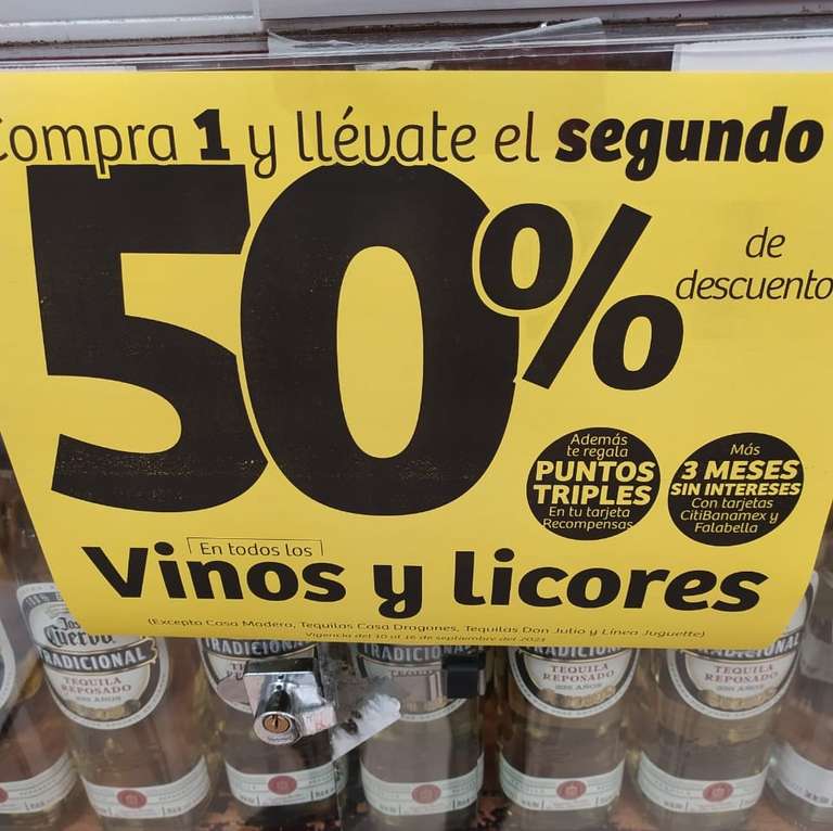 Soriana Hiper: compra 1 y el segundo al 50% en vinos y licores del 10 al 16 de septiembre
