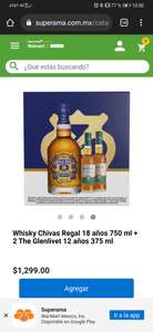 Superama, Whisky Chivas Regal 18 años 750 ml + 2 The Glenlivet 12 años 375 ml