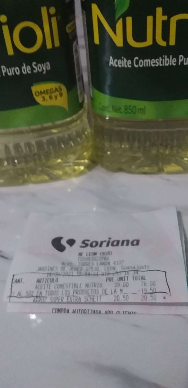 Soriana: Aceite Nutrioli 2×$60 Soriana