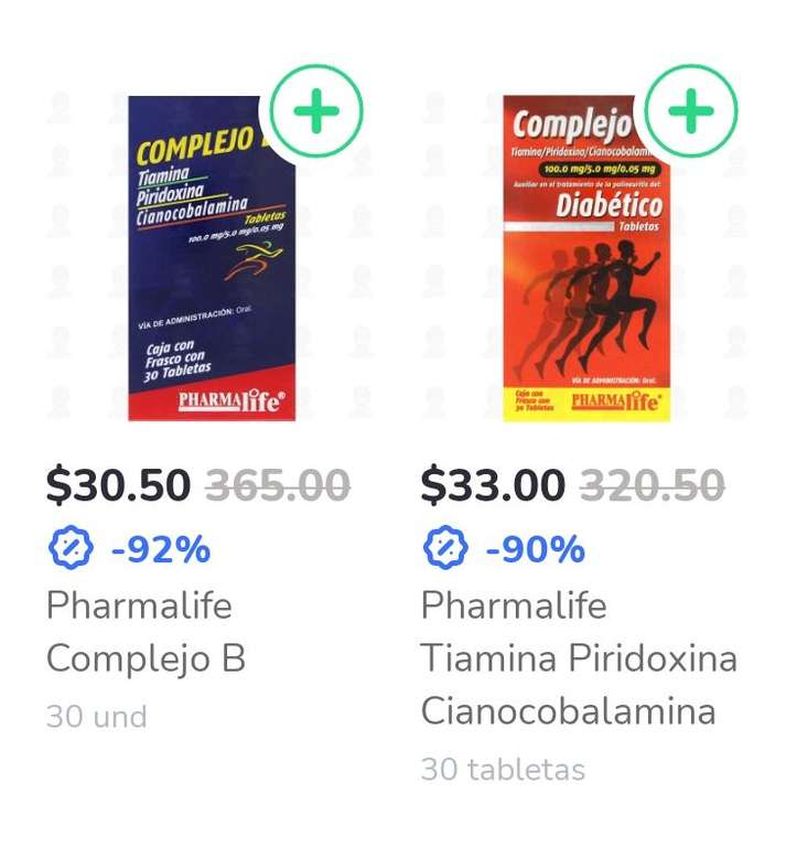 Rappi - Farmacias Guadalajara: Complejo B Pharmalife