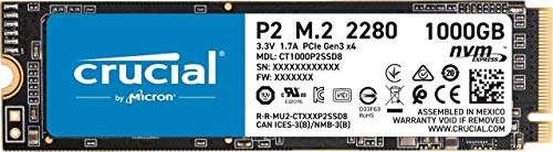 Amazon Crucial P2 1TB 3D NAND NVMe PCIe M.2 SSD