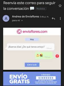 Enviaflores.com - Envío gratis hoy por caída de redes sociales (sin mínimo de compra, entrega cualquier día)