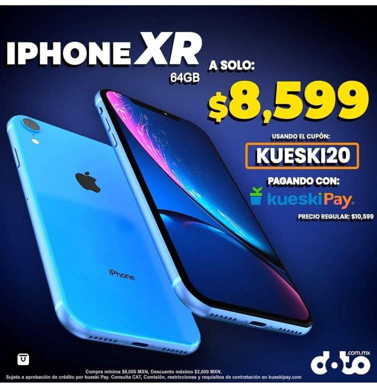 Doto, iPhone Xr varios colores 64gb con kueski