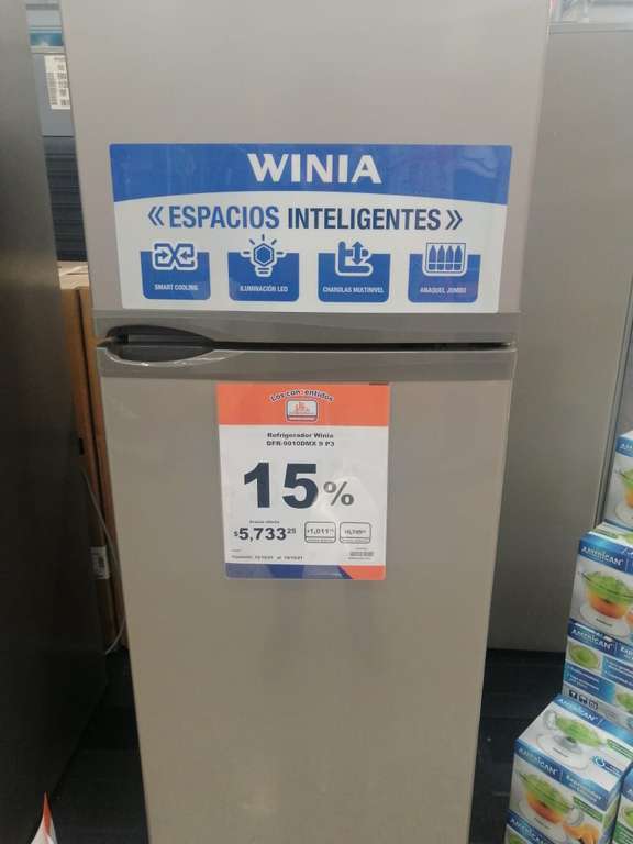Chedraui: Refrigeradores Winia hasta 25 % de descuento