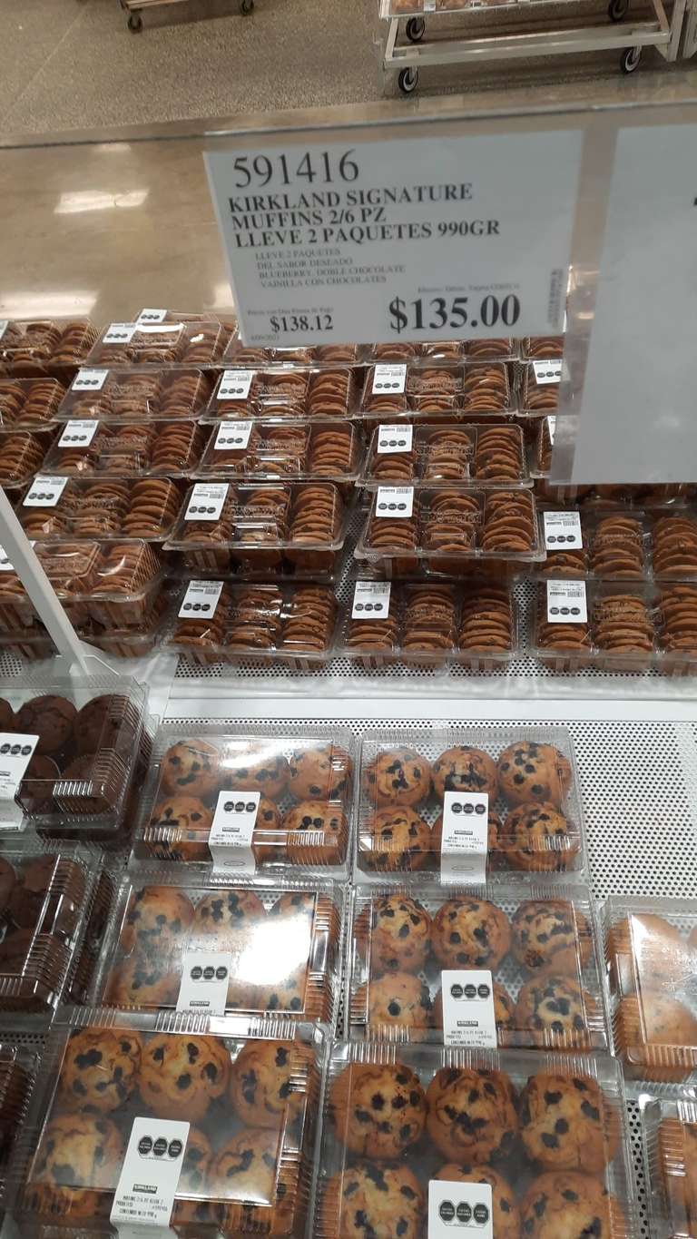 Costco Villahermosa: Kirkland Signature Muffins (2/6pz) 2 paquetes por $135