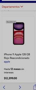 Walmart: IPhone 11 Renewed 128 gb $12399 + Bonificación Santander Like U $1000 = $11399