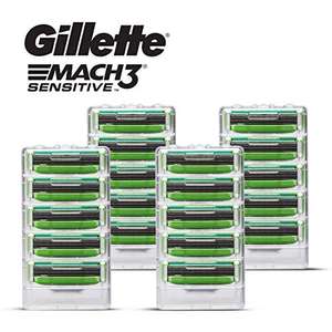 Amazon 20 repuestos para Gillette Mach3 Sensitive - Maquinilla de afeitar para hombre