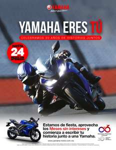 Motos Yamaha a 24 MSI por aniversario