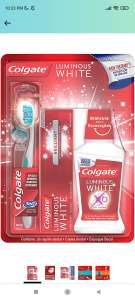Amazon: Colgate Luminous White Cepillo + Pasta Dental + Enjuague, Kit de Limpieza Bucal (Precio con PyA)