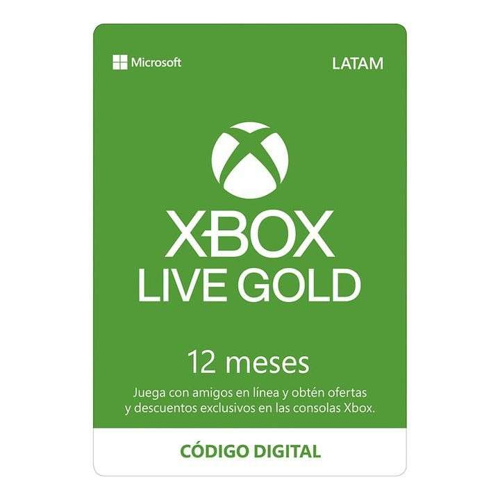 OfficeMax: Xbox Live Gold 12 Meses