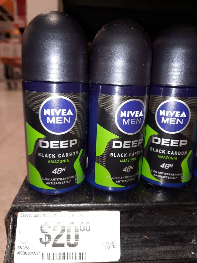 Chedraui, Desodorante Nívea Men: Deep Black Carbón Amazonia y Expresso