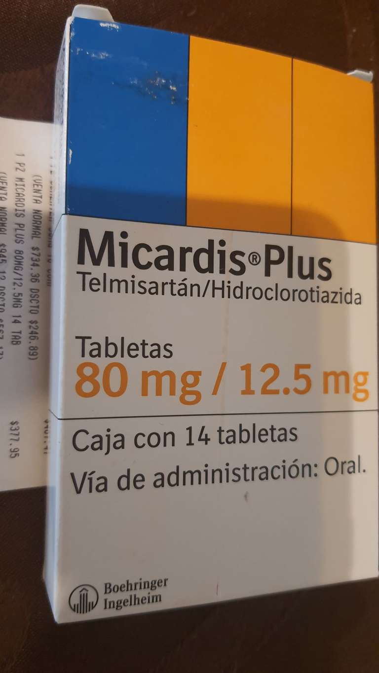 Farmacias Guadalajara, micardis plus 80/12.5