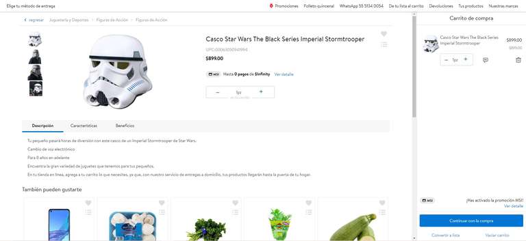 Walmart: Casco Star Wars The Black Series Imperial Stormtrooper