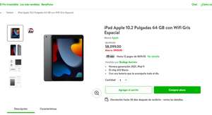 iPad 9 (2021) 64 GB Wifi Gris Espacial -WALMART Y BODEGA AURRERA-