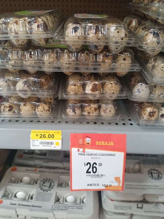 Walmart: Huevo de codorniz