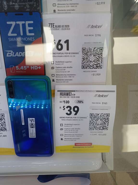 Elektra: Huawei Y7p 64/4 GB Telcel