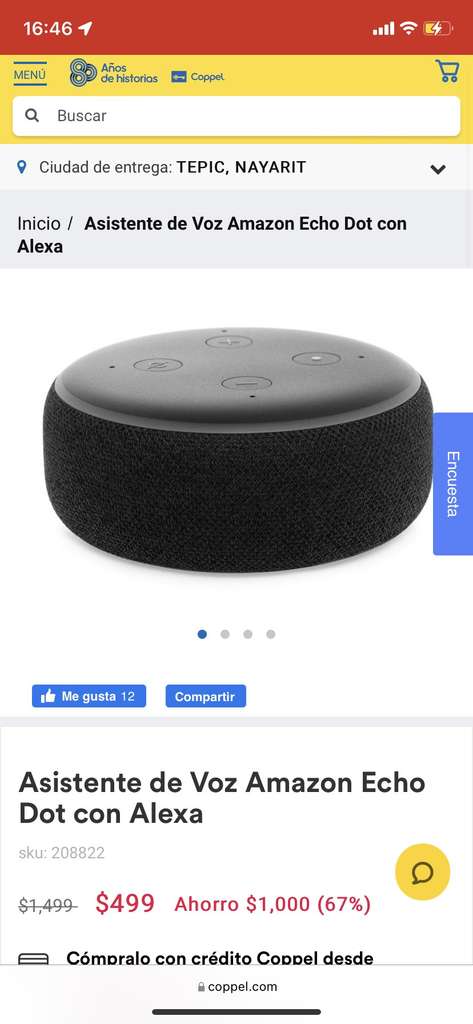 Coppel: Echo Dot 3th - promodescuentos.com