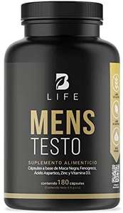 Amazon, Mens Testo Vitaminas Para Hombre. Precursor de Testosterona Natural B Lif - 180 Cápsulas