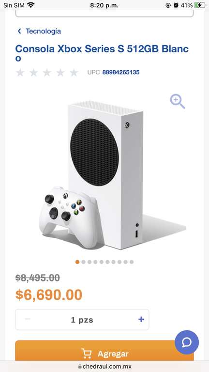 Chedraui: Xbox Series S $6,690