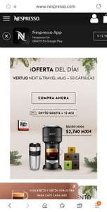 Cafetera Nespresso con 50 cápsulas pagando con Santander y PayPal