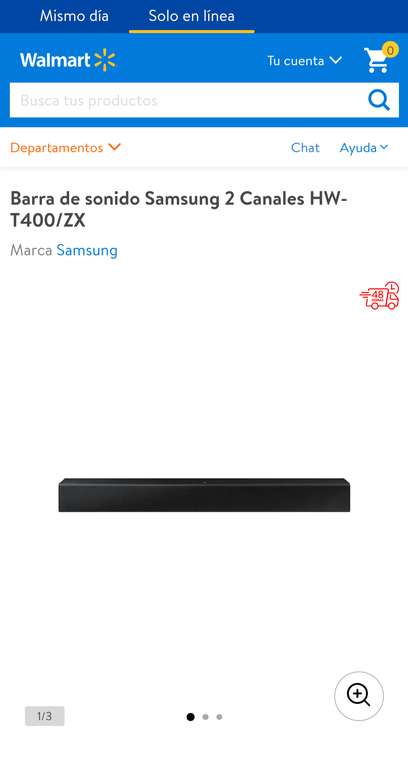 Walmart: Barra de sonido Samsung HW-T400/ZX
