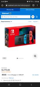 Walmart: Nintendo Switch 1.1 Neon con Bbva 18msi