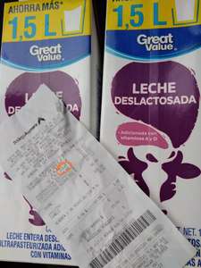 Bodega Aurrerá, leche deslactosada 1.5litros 2x$40