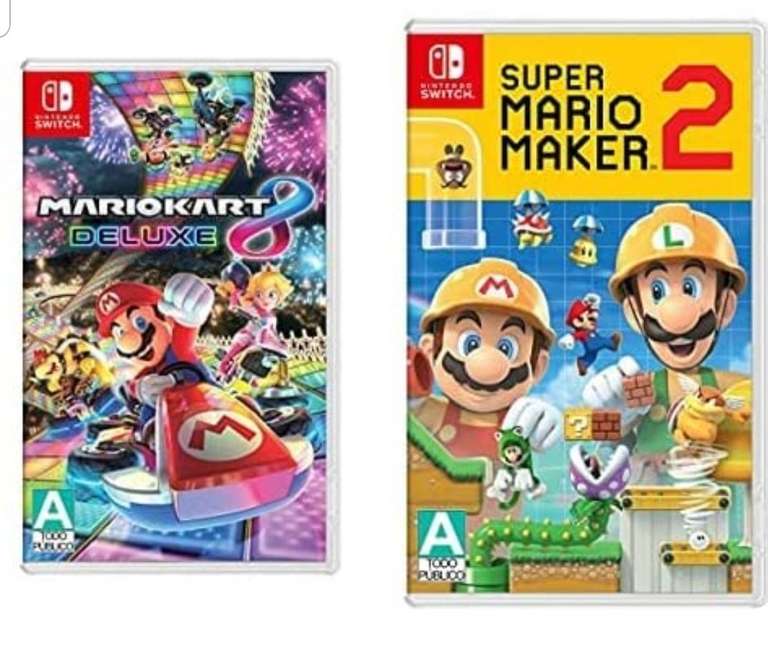 Amazon: Mario Kart 8 Deluxe + Super Mario Maker 2 - Nintendo Switch ($924 C/U)