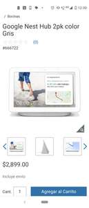 Costco | Paquete 2 Google Nest Hub 2pk color Gris