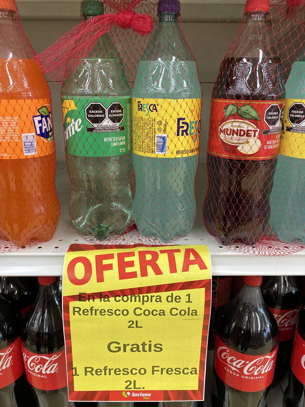 Mega Soriana.- Morelia Chapultepec.- 2 refrescos de 2 litros a 23.50 pesos. Y Capullo 39.90 pesos.