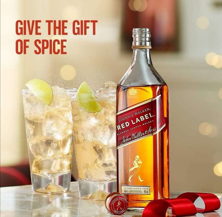 Amazon: Whisky Etiqueta Roja Johnnie Walker - 700 ml | Envío gratis con Amazon Prime