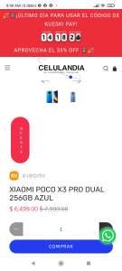 Celulandia: Pocophone Poco X3 Pro Dual 256 GB/ 8 GB Ram